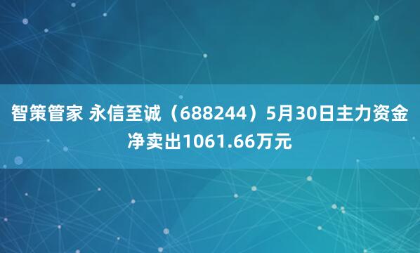 智策管家 永信至诚（688244）5月30日主力资金净卖出1061.66万元