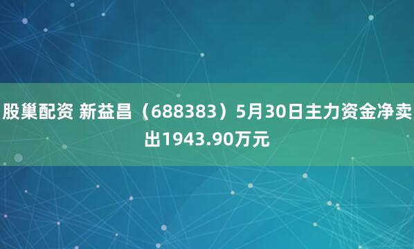 股巢配资 新益昌（688383）5月30日主力资金净卖出1943.90万元