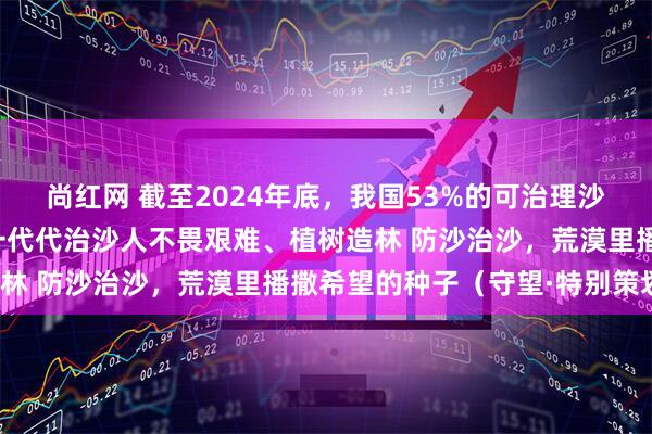 尚红网 截至2024年底，我国53%的可治理沙化土地得到有效治理，一代代治沙人不畏艰难、植树造林 防沙治沙，荒漠里播撒希望的种子（守望·特别策划）